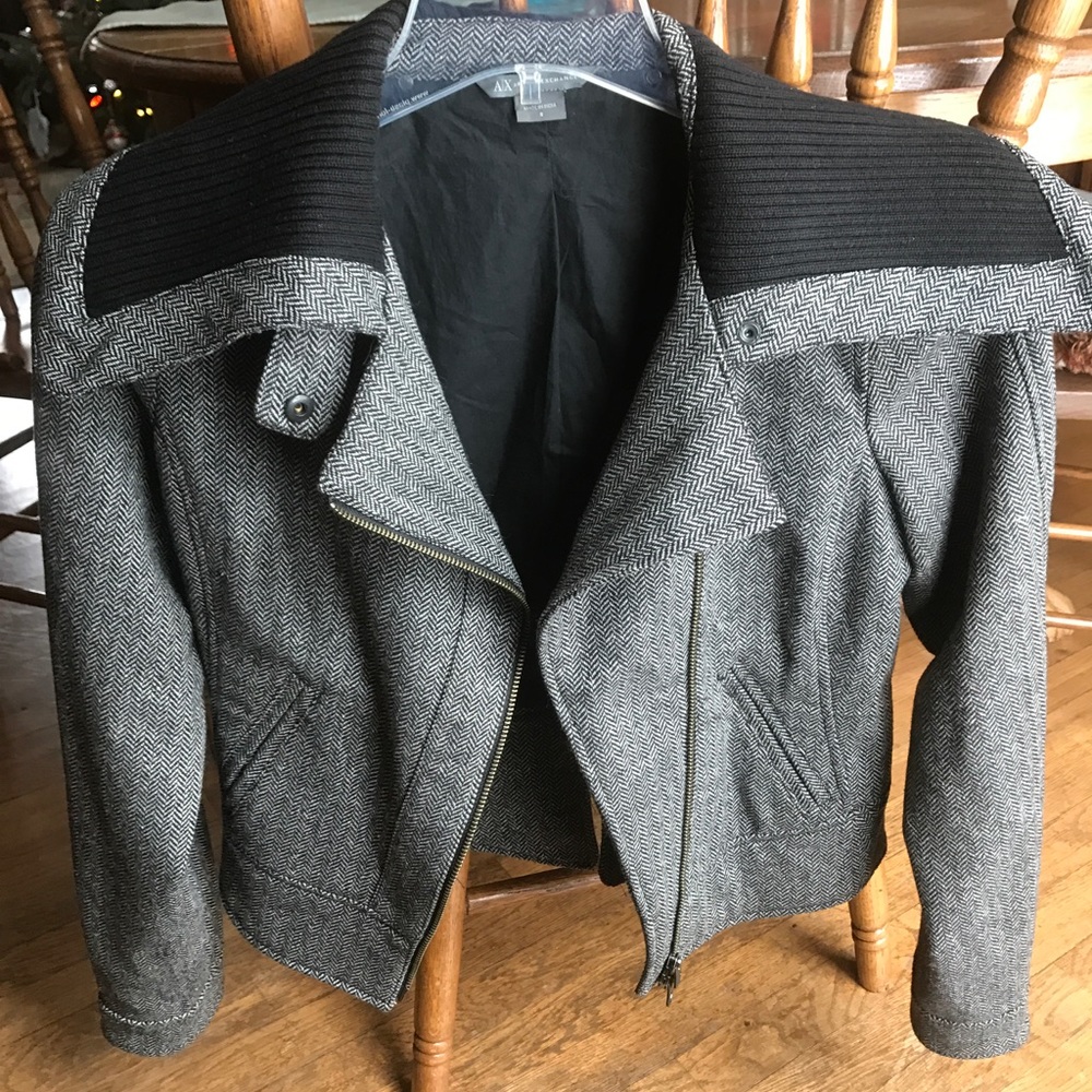 Armani Exchange Wool Herringbone Jacket